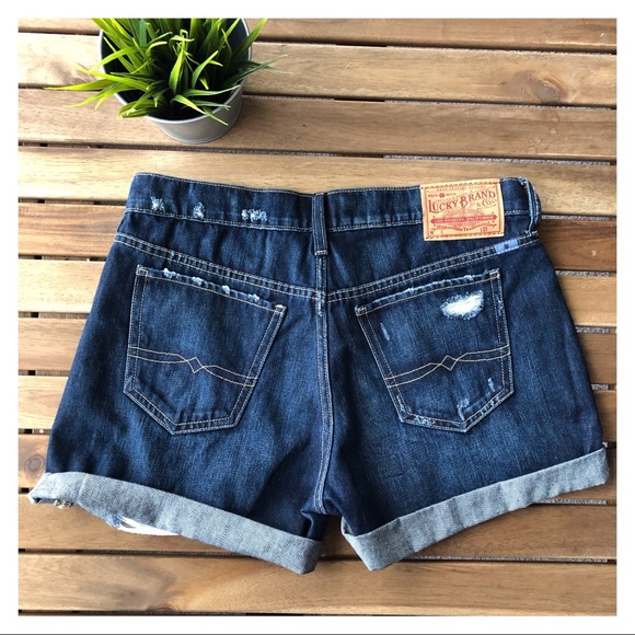 Lucky Brand Jeans Distressed Denim Shorts Size 25 - Picture 6 of 6
